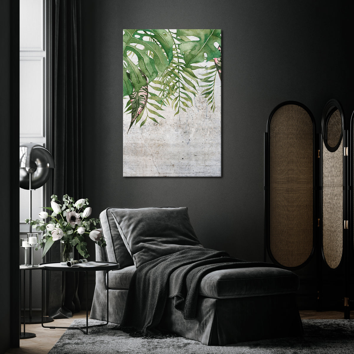 URBAN TROPICS Stampa su tela verticale