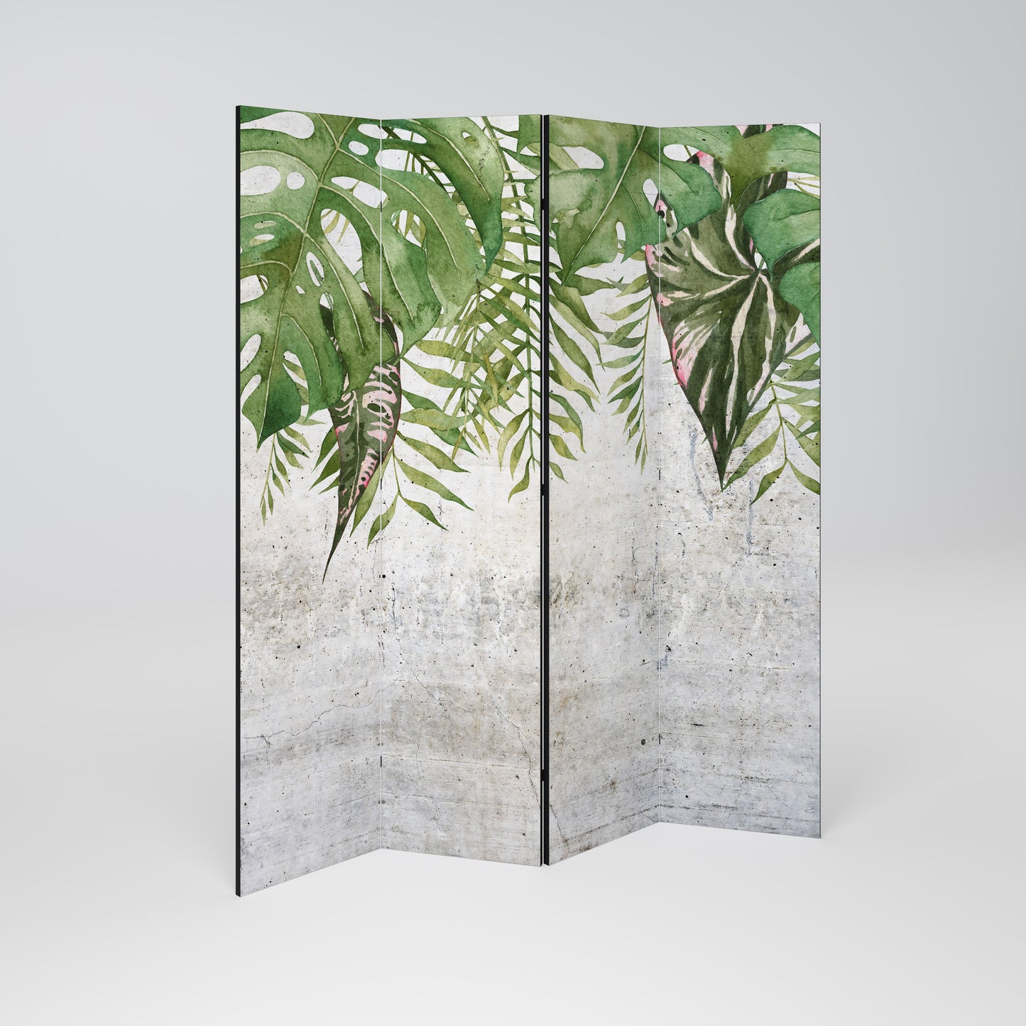 URBAN TROPICS Divisorio decorativo per ambienti a 4 pannelli