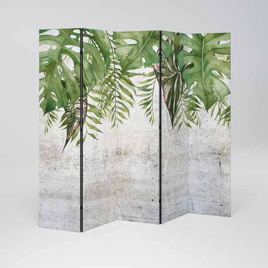 URBAN TROPICS Divisorio decorativo per ambienti a 5 pannelli
