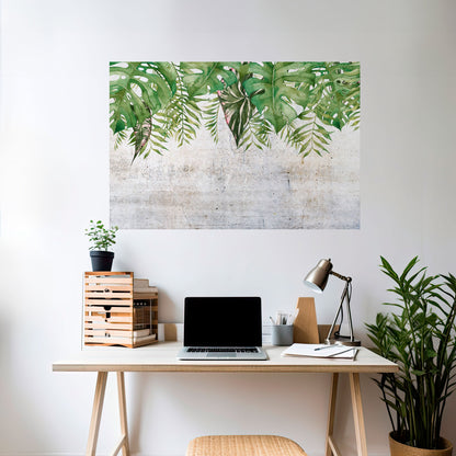 Poster orizzontale staccabile e attaccabile URBAN TROPICS