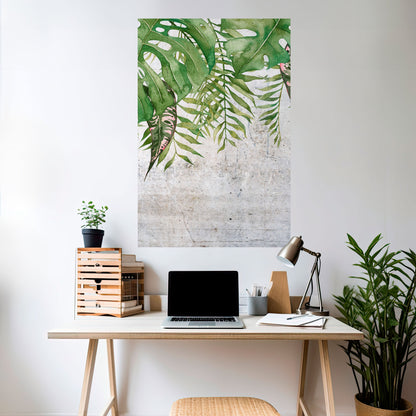 Poster verticale staccabile e attaccabile URBAN TROPICS
