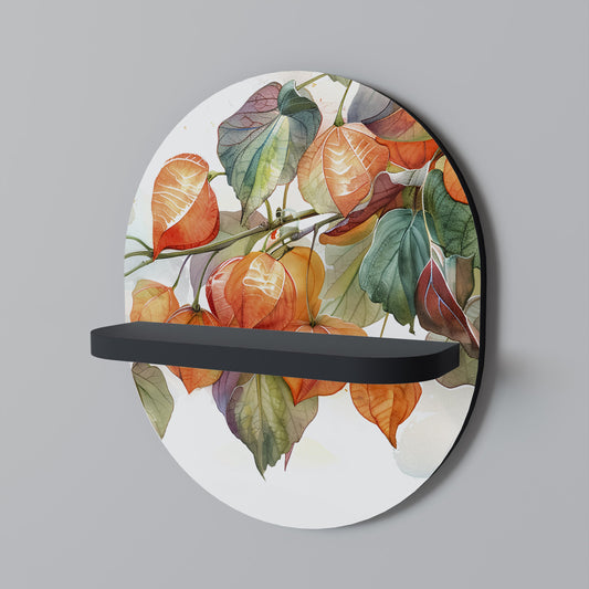 FLEETING DAYS Oval Art Shelf In Black Finish