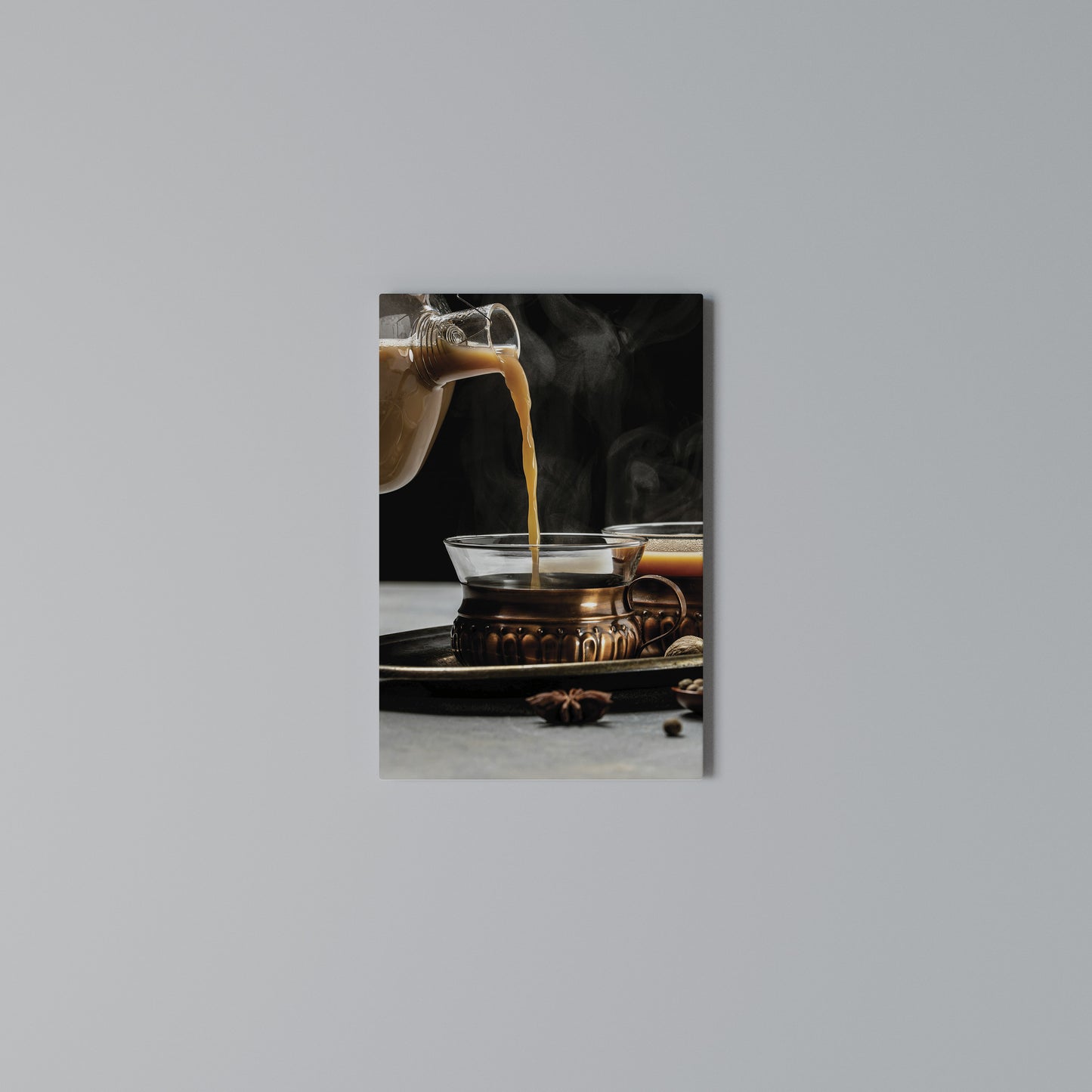 STEAMING SIPS OF SERENITY Stampa su Tela Verticale