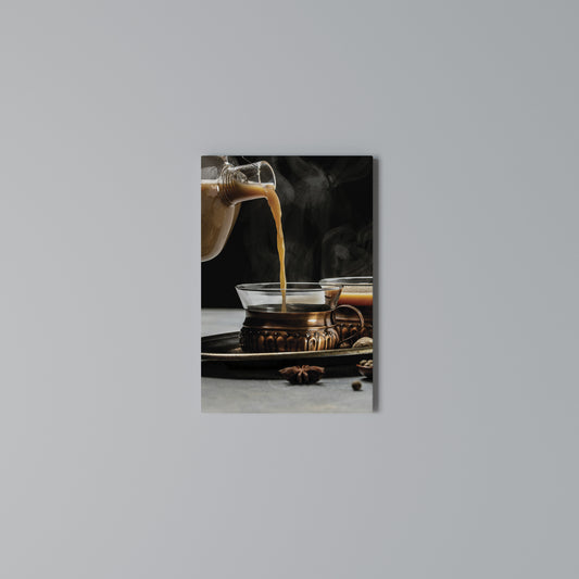 STEAMING SIPS OF SERENITY Stampa su Tela Verticale