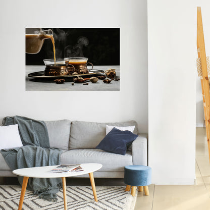 SORSI FUMANTI DI SERENITÀ Poster orizzontale staccabile e attaccabile