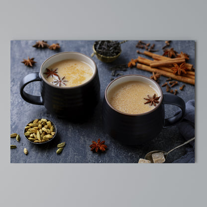 WARMTH IN A CUP Stampa su tela orizzontale