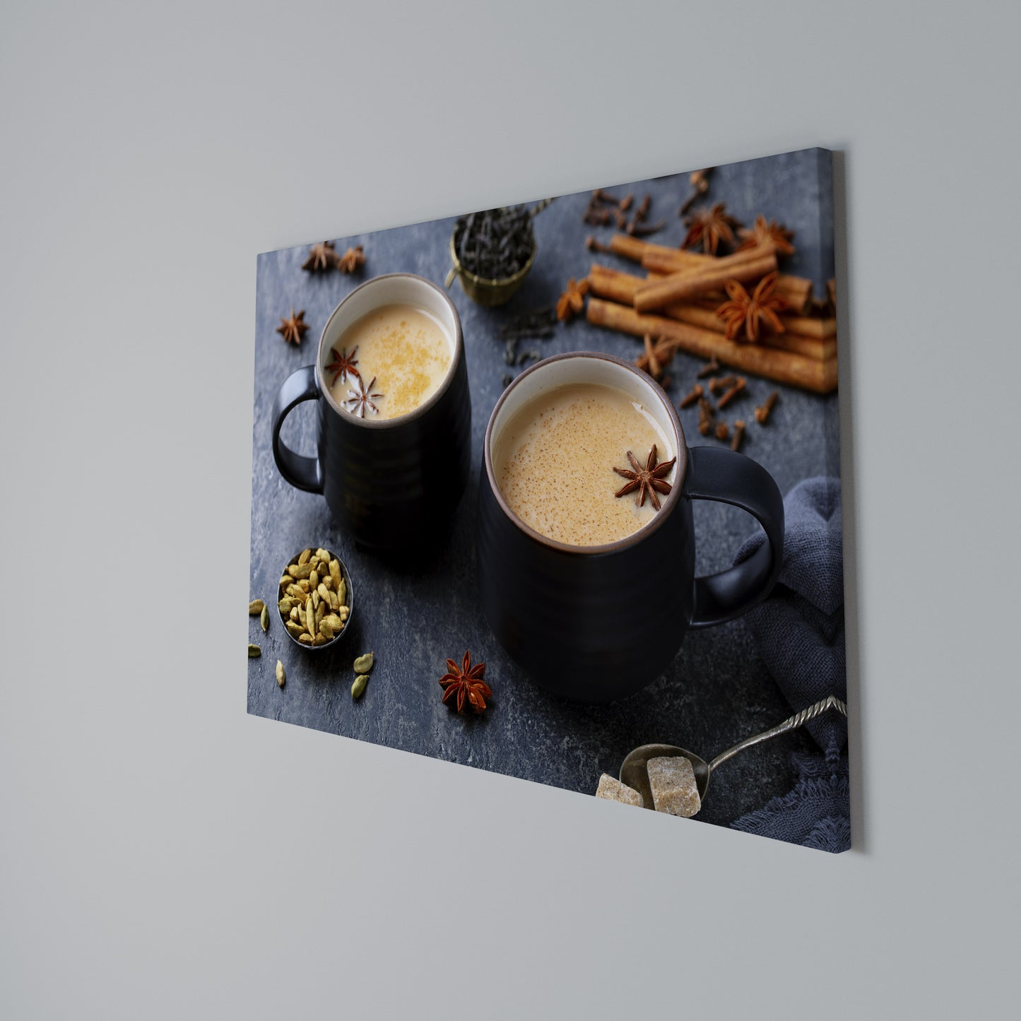 WARMTH IN A CUP Stampa su tela orizzontale