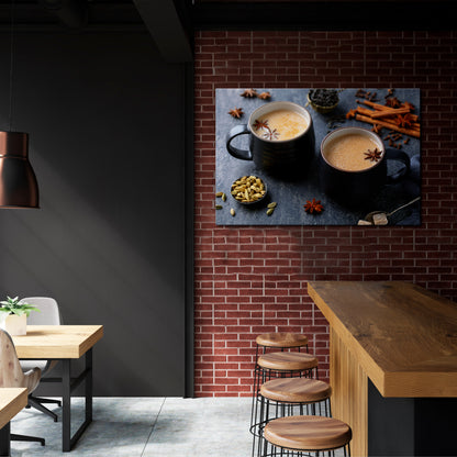 WARMTH IN A CUP Stampa su tela orizzontale