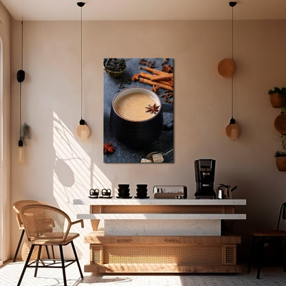 WARMTH IN A CUP Stampa su tela verticale
