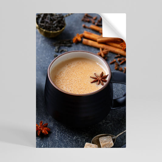 CALORE IN UNA TAZZA Poster verticale staccabile e attaccabile