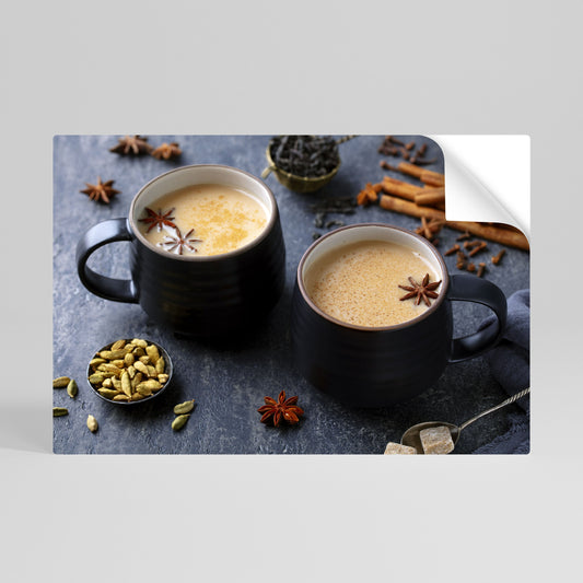CALORE IN UNA TAZZA Poster orizzontale staccabile e attaccabile