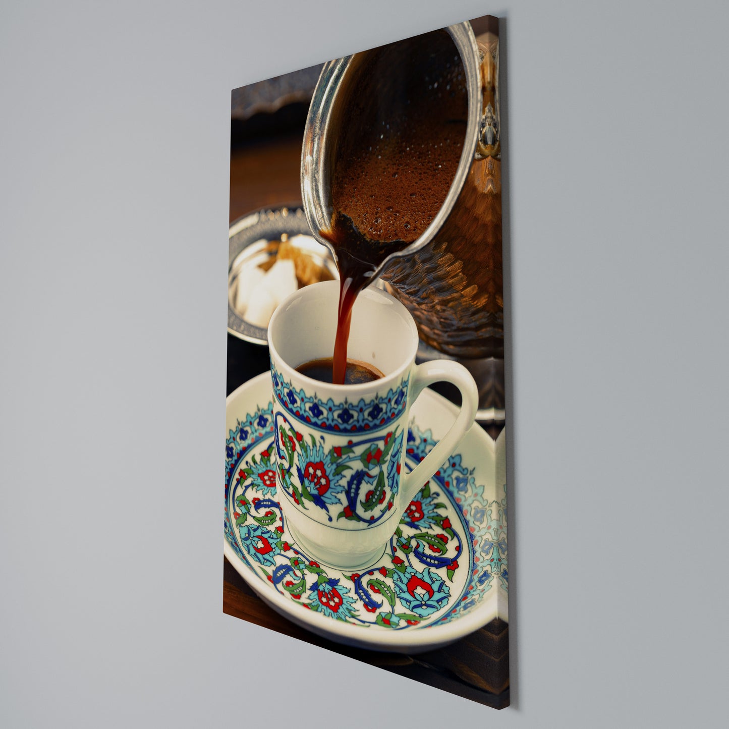 TRADITION IN A CUP Stampa su Tela Verticale