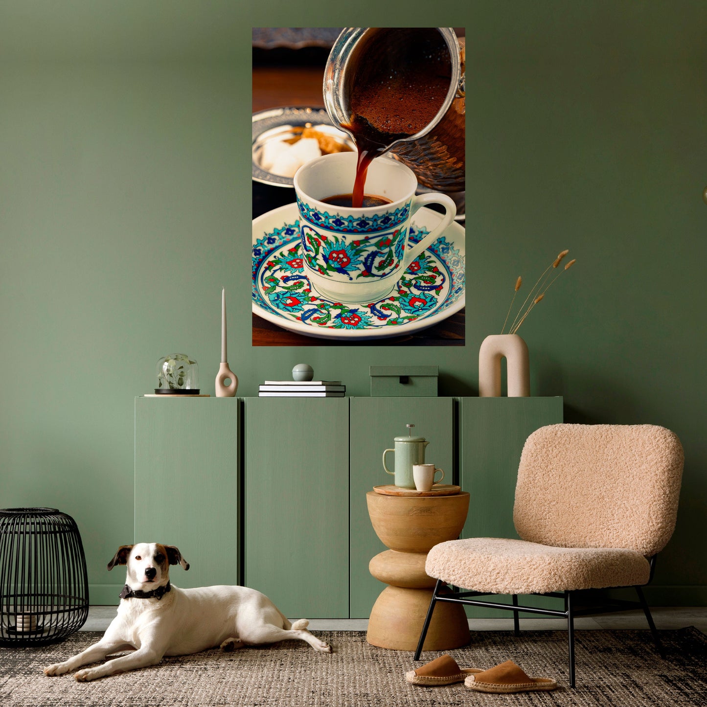 LA TRADIZIONE IN UNA TAZZA Poster verticale staccabile e attaccabile