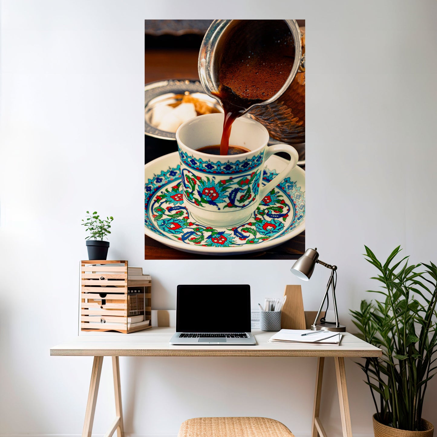 LA TRADIZIONE IN UNA TAZZA Poster verticale staccabile e attaccabile