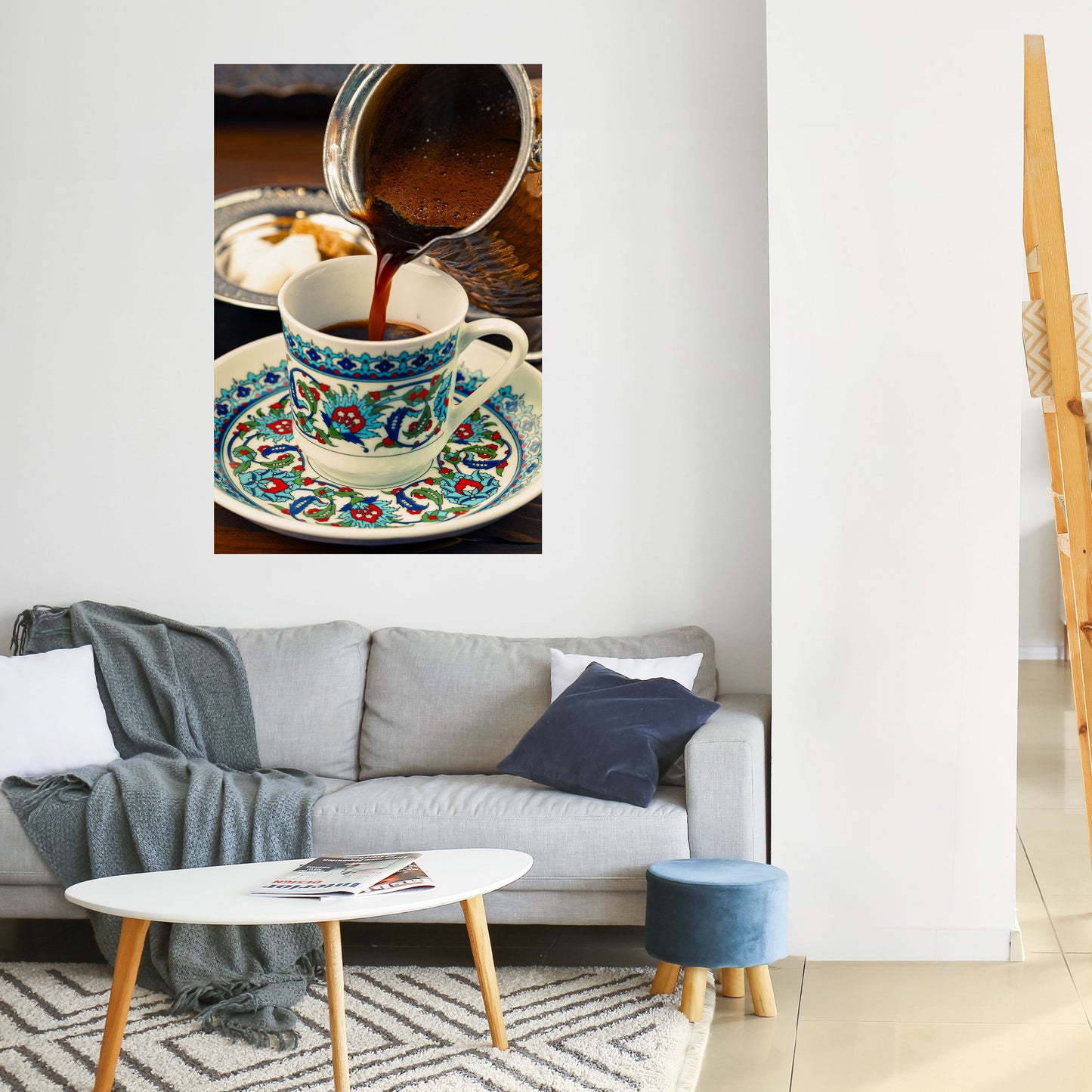 LA TRADIZIONE IN UNA TAZZA Poster verticale staccabile e attaccabile