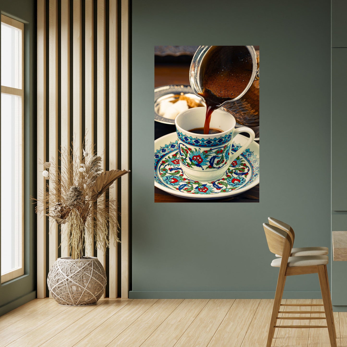 LA TRADIZIONE IN UNA TAZZA Poster verticale staccabile e attaccabile