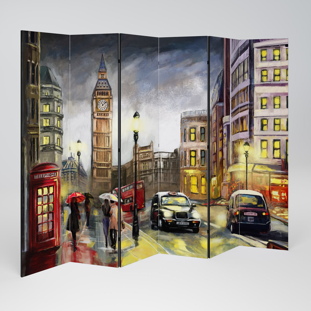 LONDON'S TIMELESS VIBES Paravento Decorativo a 6 Pannelli