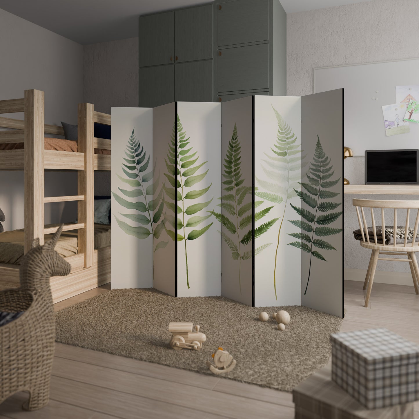 FERN MAJESTY - Divisorio decorativo per ambienti a 6 pannelli
