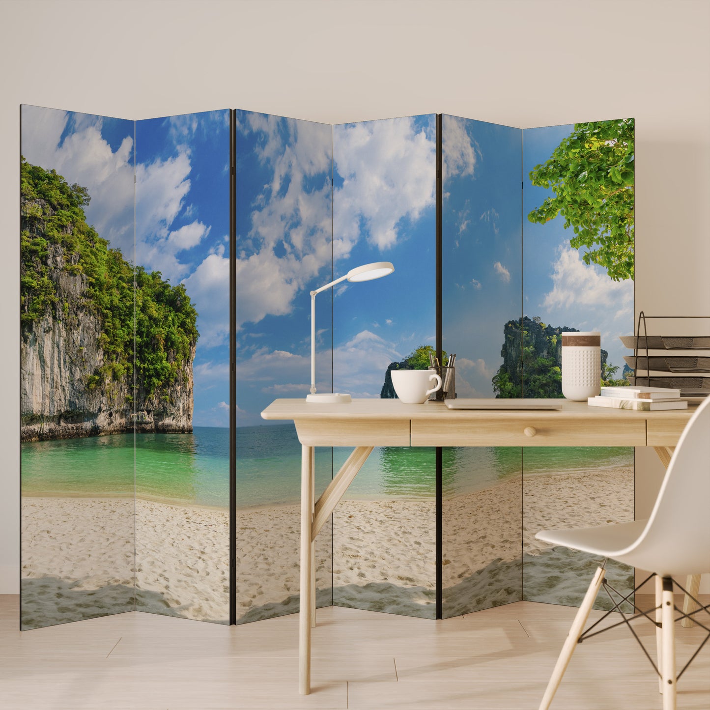 SUN-KISSED HAVEN - Divisorio decorativo per ambienti a 6 pannelli