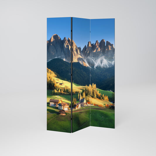 MOUNTAIN DREAMSCAPE - Divisorio decorativo per ambienti a 3 pannelli