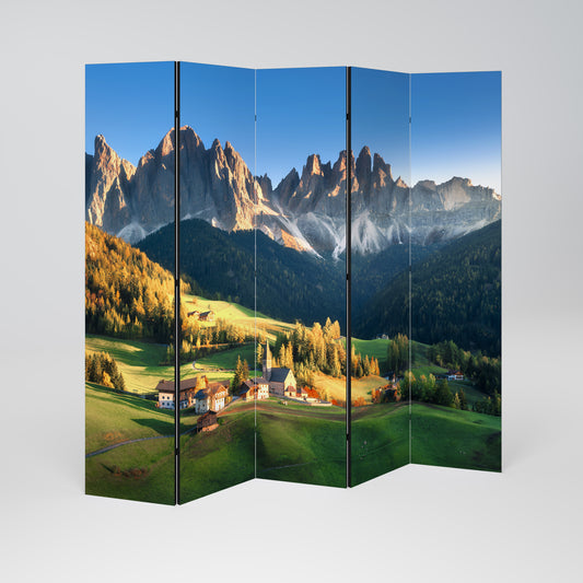 MOUNTAIN DREAMSCAPE - Divisorio decorativo per ambienti a 5 pannelli