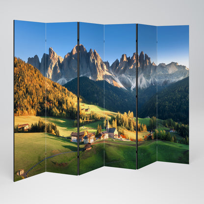 MOUNTAIN DREAMSCAPE - Divisorio decorativo per ambienti a 6 pannelli
