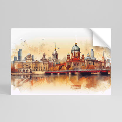 Poster orizzontale staccabile e attaccabile BERLIN SPIRIT