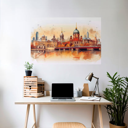 Poster orizzontale staccabile e attaccabile BERLIN SPIRIT