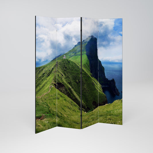 CLIFFS OF TRANQUILITY - Divisorio decorativo per ambienti a 4 pannelli
