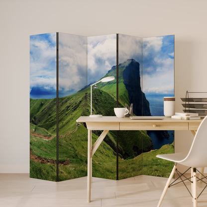 CLIFFS OF TRANQUILITY - Divisorio decorativo per ambienti a 5 pannelli