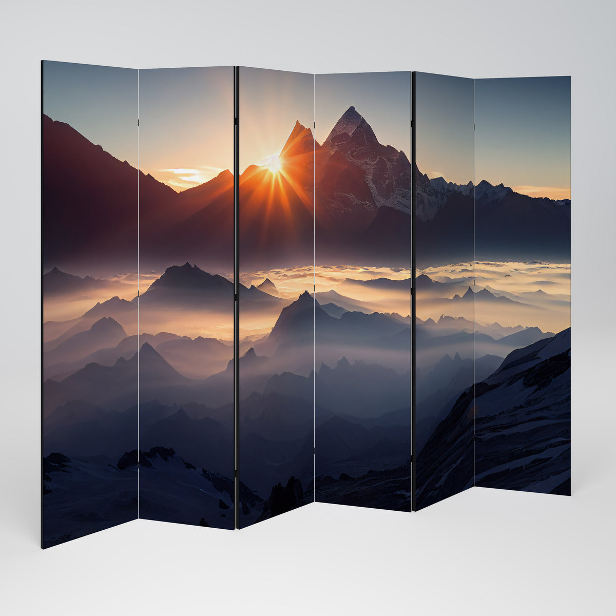MOUNTAINS AT DAWN Paravento Decorativo a 6 Pannelli