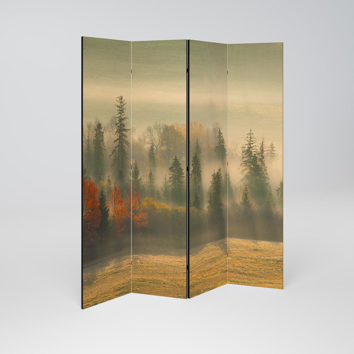 GILDING HOURS Decorative 4-Panel Room Divider