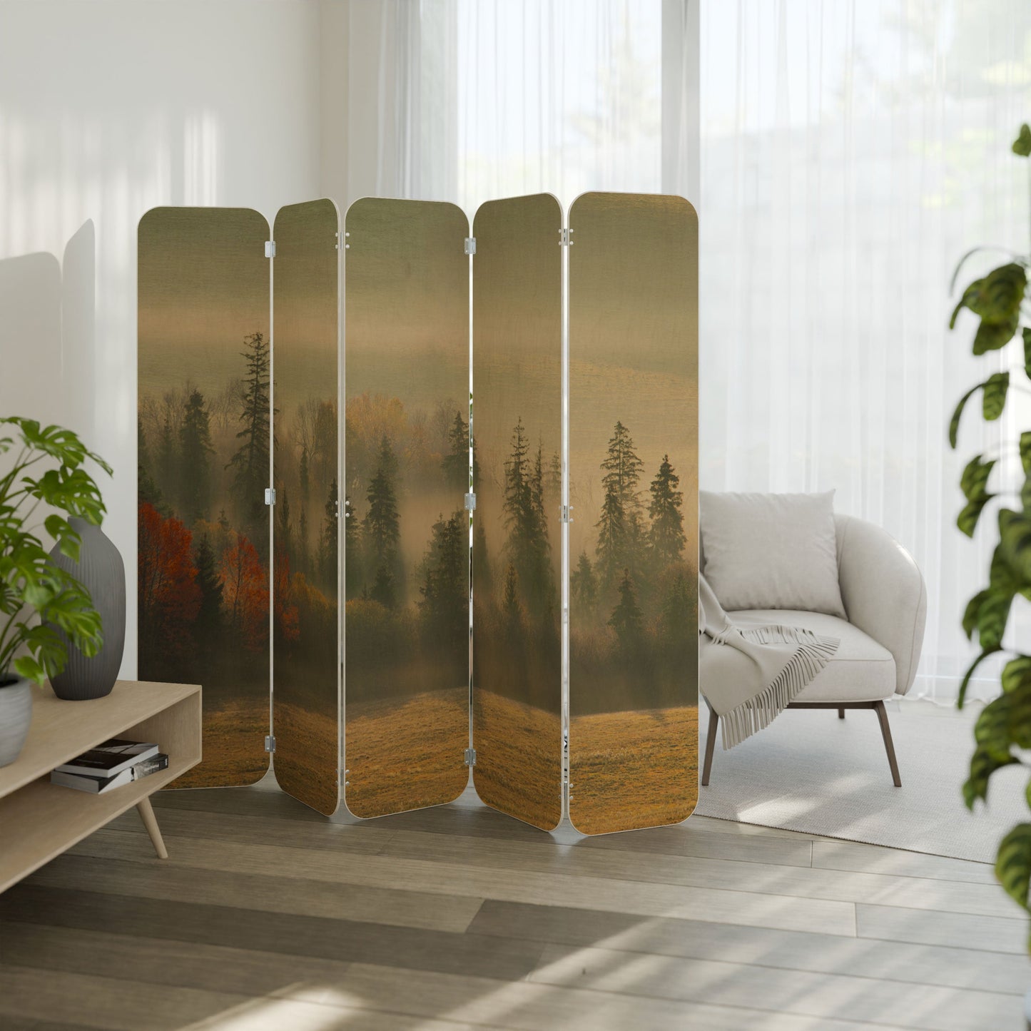 DIVISORE PER LOCALI IN COMPENSATO A 5 PANNELLI GILDING HOURS