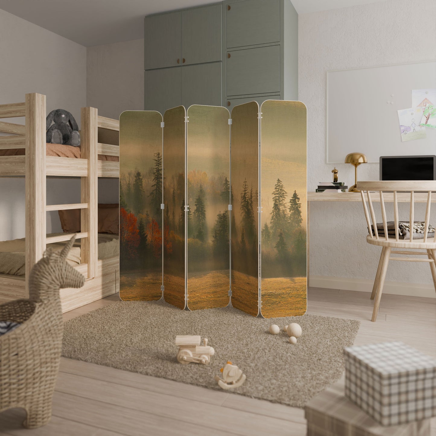 DIVISORE PER LOCALI IN COMPENSATO A 5 PANNELLI GILDING HOURS