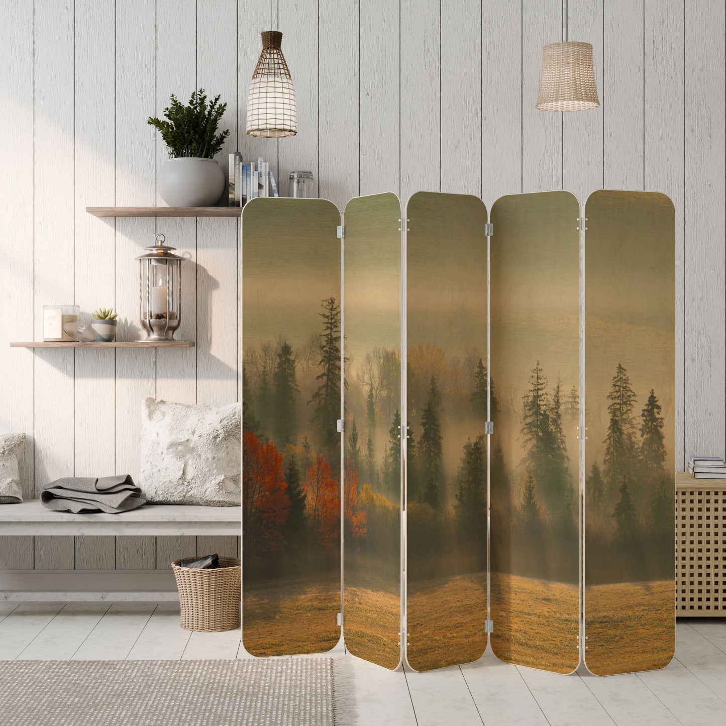 DIVISORE PER LOCALI IN COMPENSATO A 5 PANNELLI GILDING HOURS