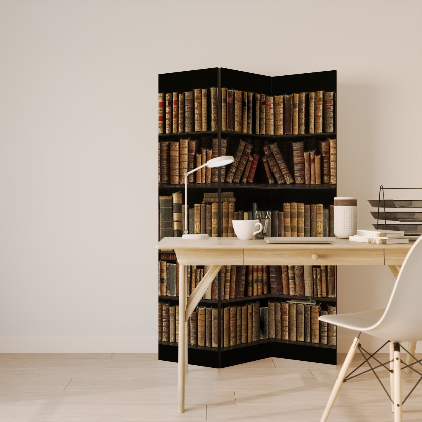 SHELVES OF TIME Divisorio decorativo per ambienti a 3 pannelli