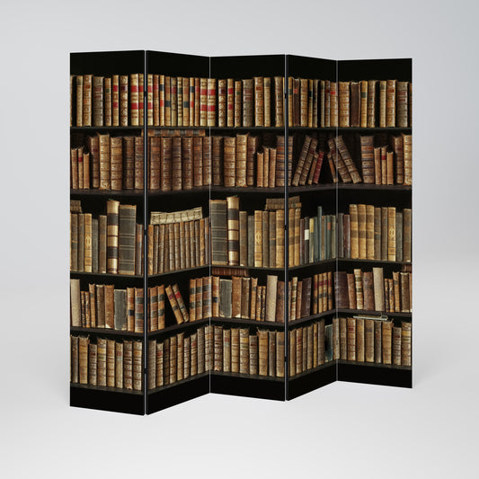 SHELVES OF TIME Divisorio decorativo per ambienti a 5 pannelli