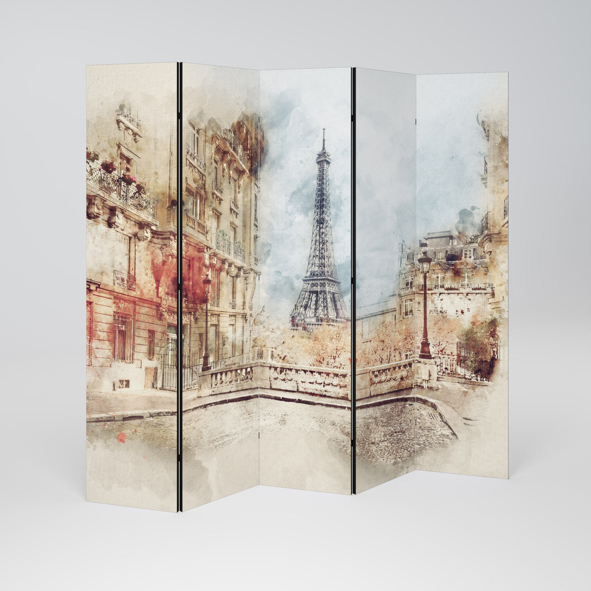 PARISIAN DAYDREAM Decorative 5-Panel Room Divider