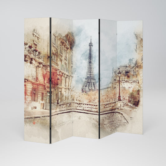PARISIAN DAYDREAM - Divisorio decorativo per ambienti a 5 pannelli