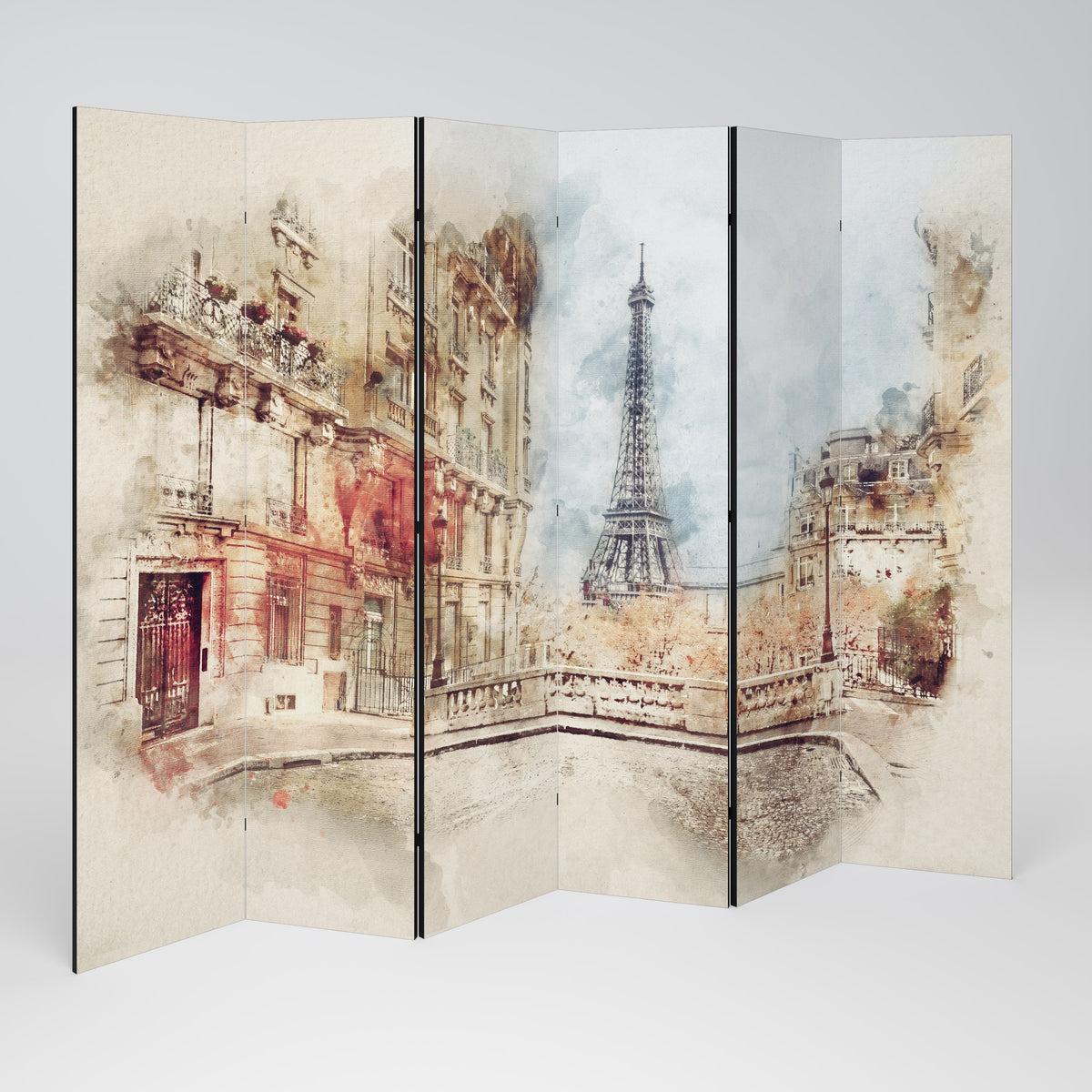 PARISIAN DAYDREAM Decorative 6-Panel Room Divider
