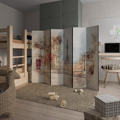 PARISIAN DAYDREAM - Divisorio decorativo per ambienti a 6 pannelli