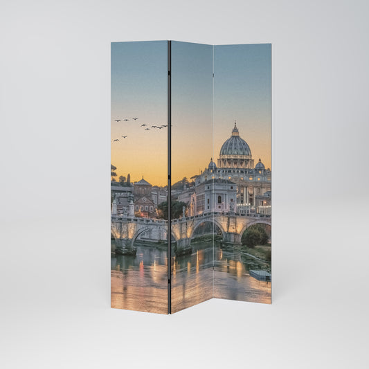 RIFLESSI DI ROMA Divisorio decorativo per ambienti a 3 pannelli