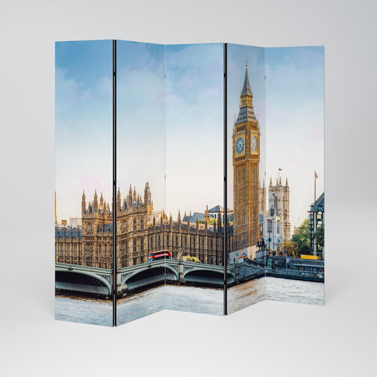 TIMELESS LONDON ELEGANCE Divisorio decorativo per ambienti a 5 pannelli