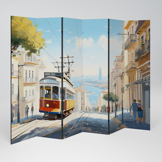 TRAMWAY DREAMSCAPE Divisorio decorativo per ambienti a 6 pannelli