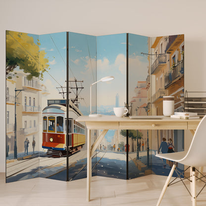 TRAMWAY DREAMSCAPE Divisorio decorativo per ambienti a 6 pannelli