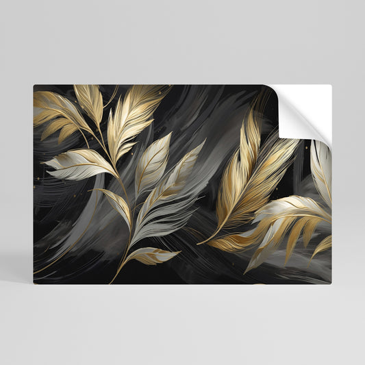 Poster orizzontale staccabile e attaccabile FOGLIE D'ORO MISTICO