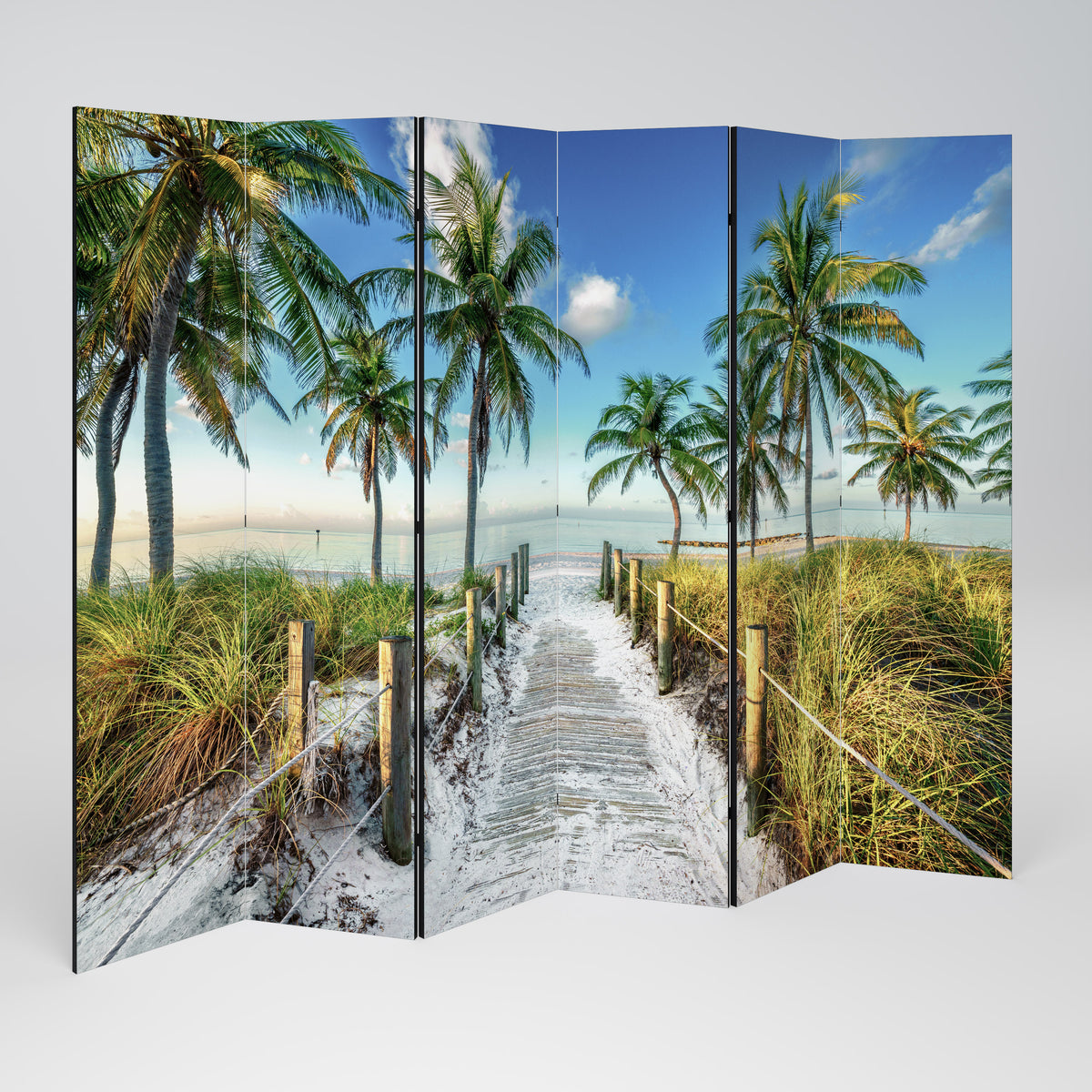 BREEZY COASTAL RETREAT Paravento Decorativo a 6 Pannelli