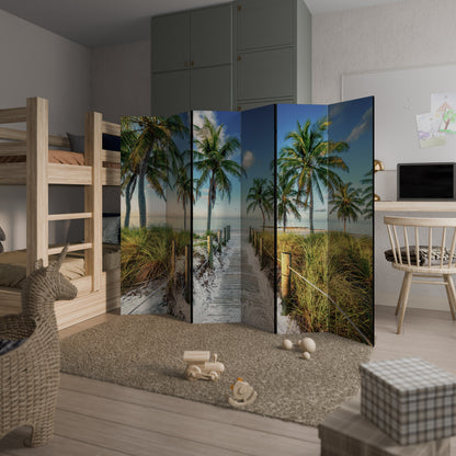 Divisorio decorativo per ambienti a 6 pannelli BREEZY COASTAL RETREAT