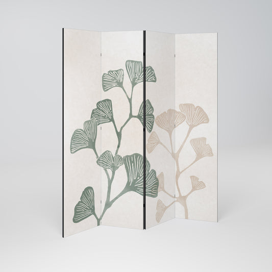 Divisorio decorativo per ambienti a 4 pannelli THE GOST OF GINKGO