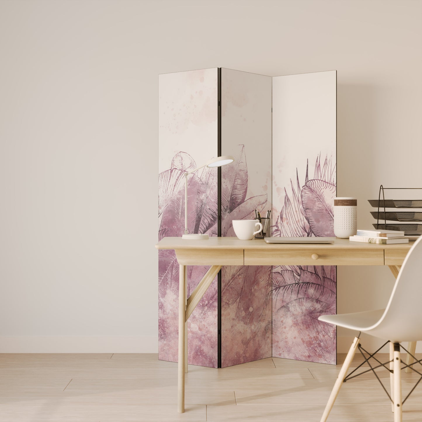 Divisorio decorativo per ambienti a 3 pannelli TROPICAL GLAM